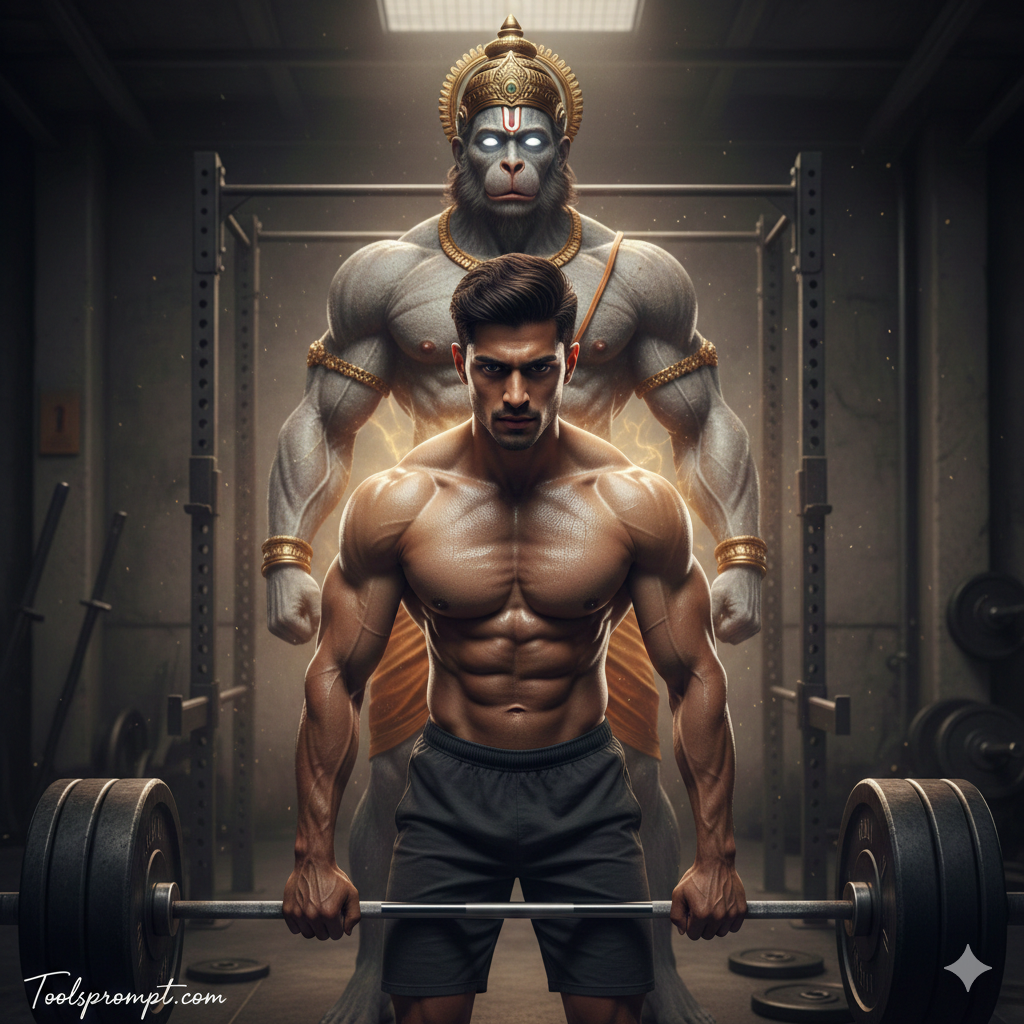 Hanuman Ji Gym Prompt Viral Ai Photo Editing Prompt - AI Generated Image