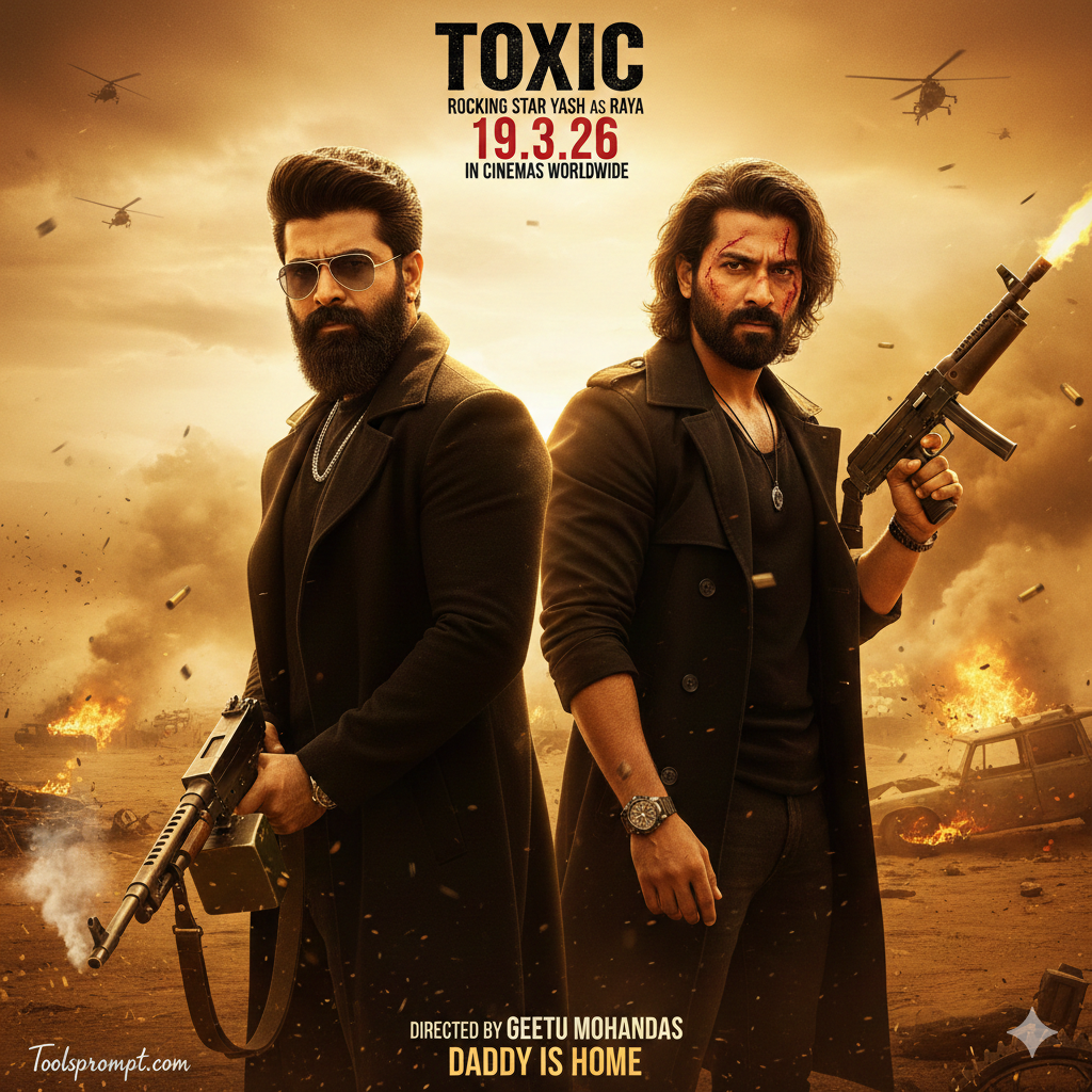 Trending Toxic Movie Ai Photo Editing Prompt - AI Generated Image