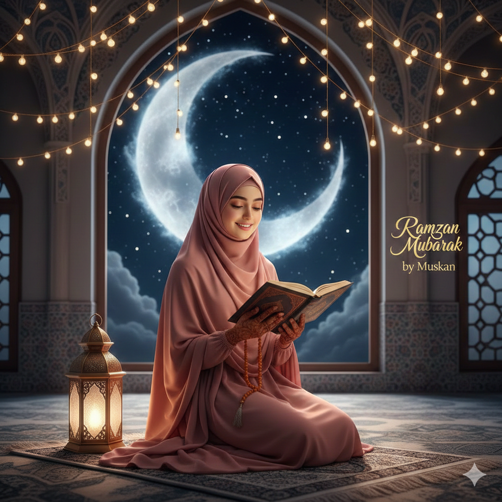 Trending Ramadan Mubarak Ai Photo Editing Prompt For Girls - AI Generated Image