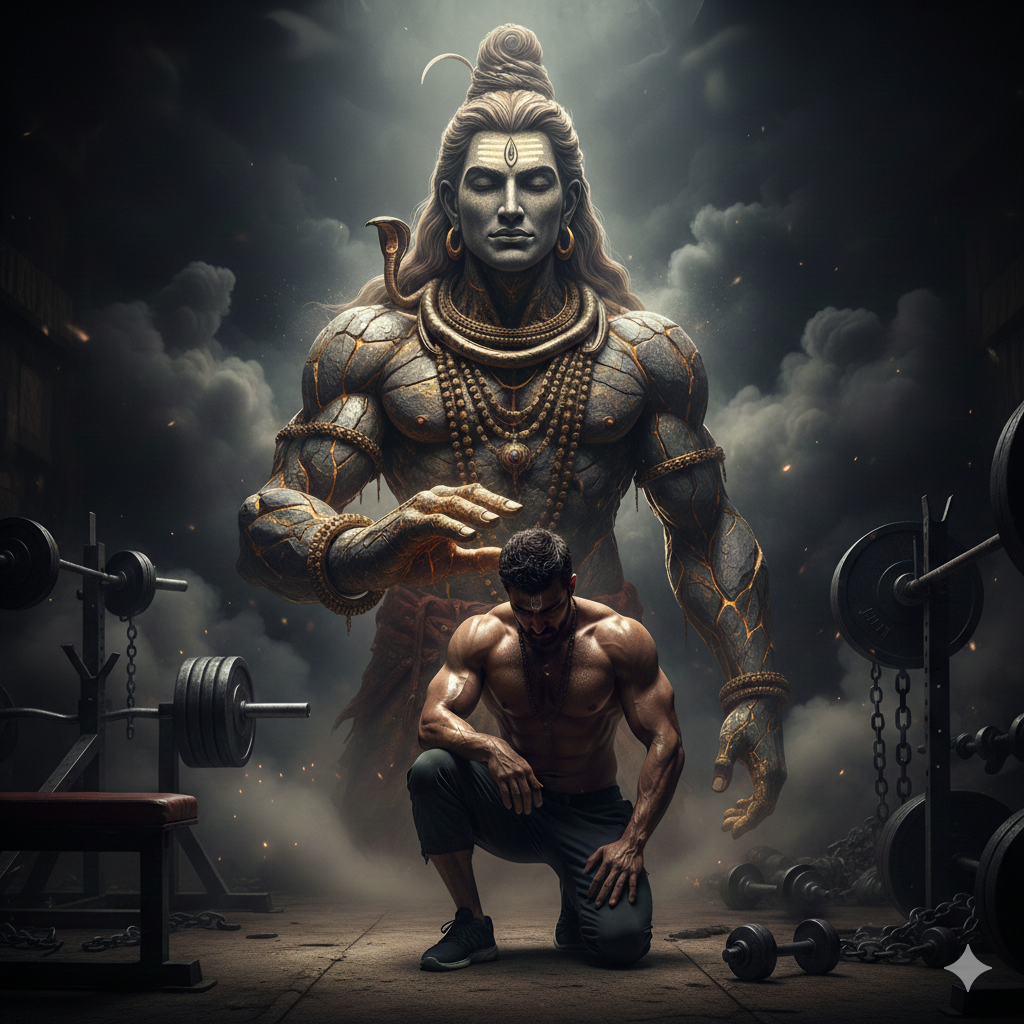 Viral Mahashivratri Ai Photo Editing Prompt For Gym Lover  - AI Generated Image