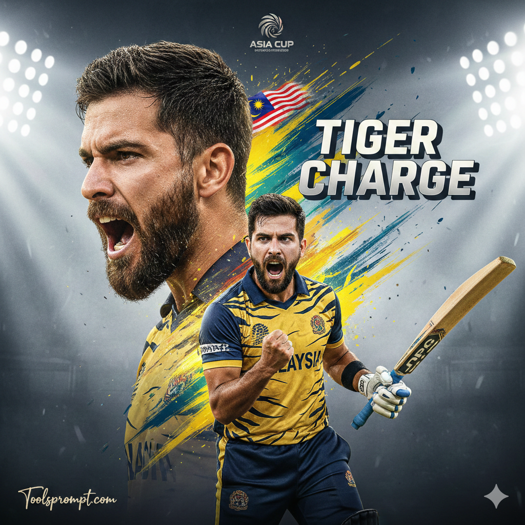 Asia Cup Cricket Ai Photo Editing Prompt For Chatgpt Lover - AI Generated Image