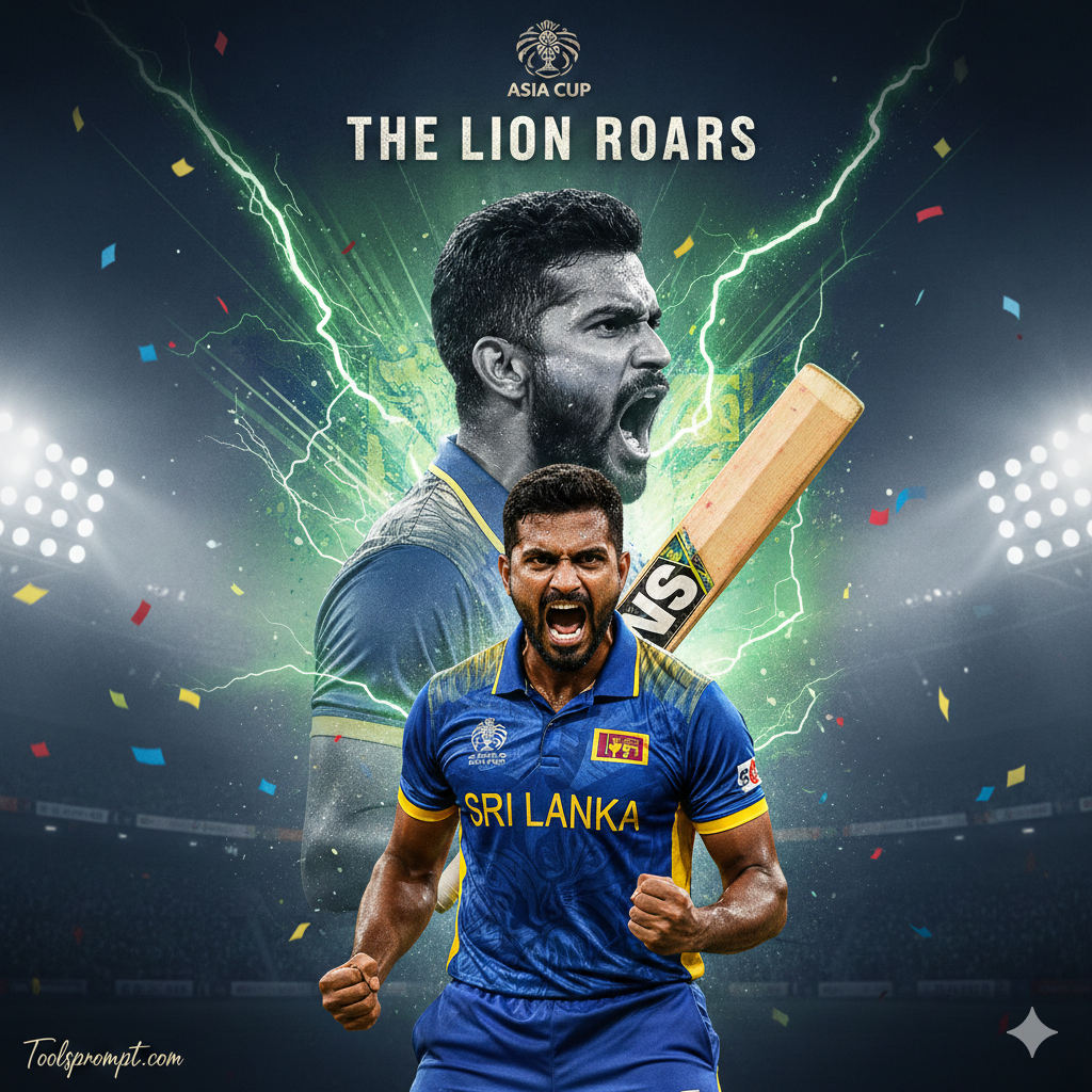 Asia cup prompt viral poster ai photo editing prompt for midjourny - AI Generated Image