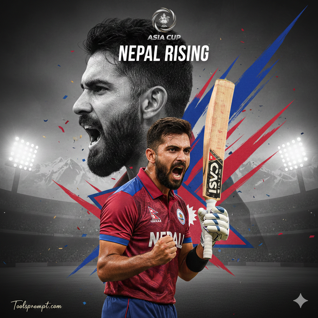 Asia Cup Trending Ai Poster Editing Prompt - AI Generated Image
