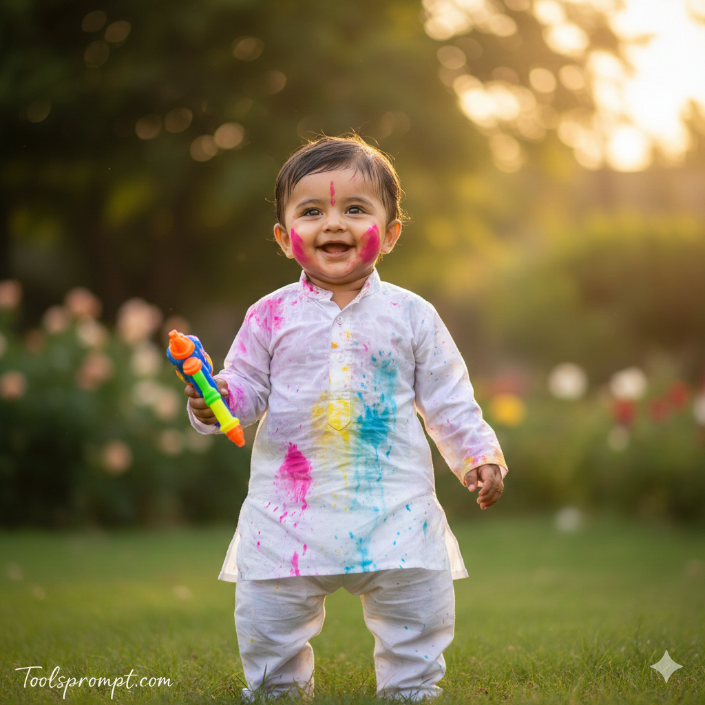 Trending Happy Holi Ai Photo Editing Prompt - AI Generated Image