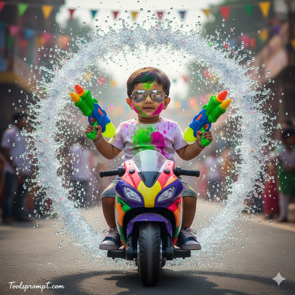 Viral Holi Ai Photo Editing Prompt - AI Generated Image