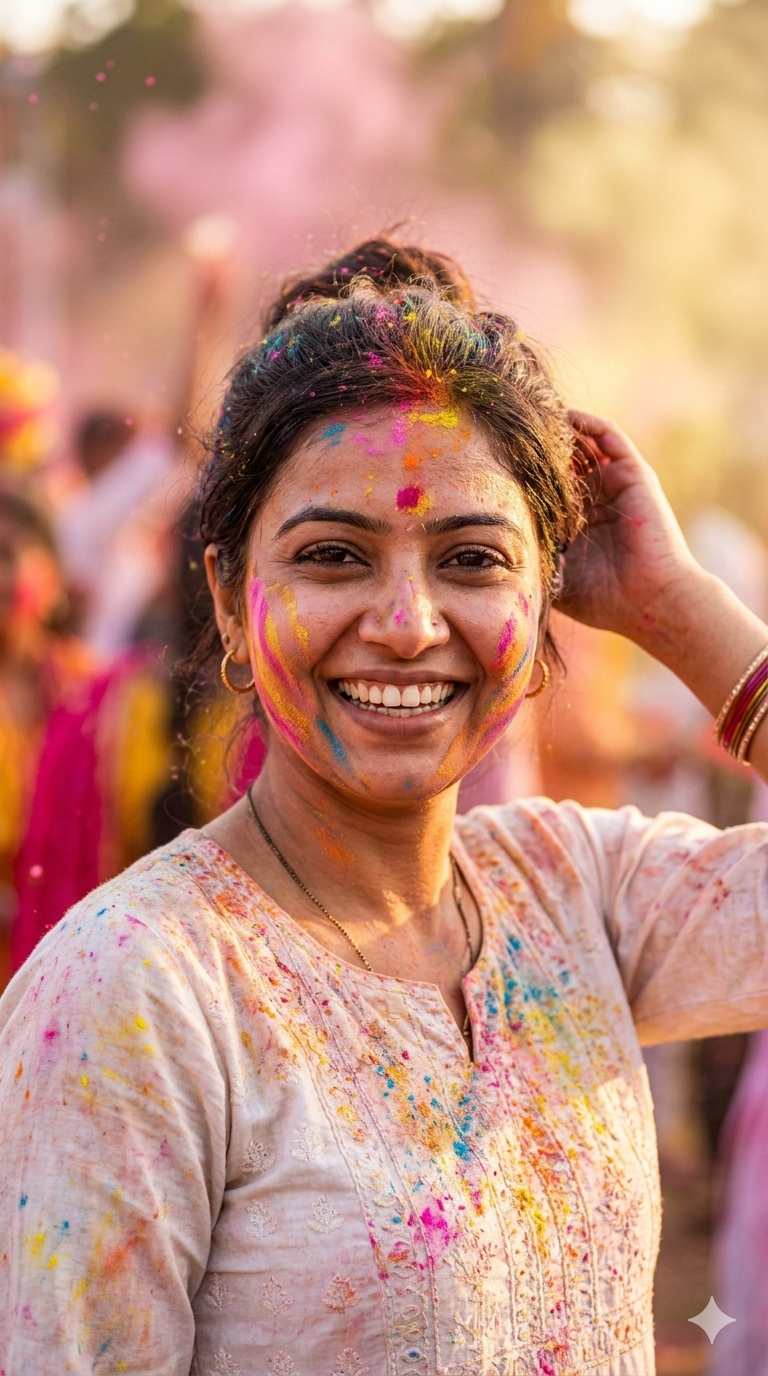 Holi Ai Prompt 2026 Transform The Ordinary Photo To Holi Vibe In Single Prompt - AI Generated Image