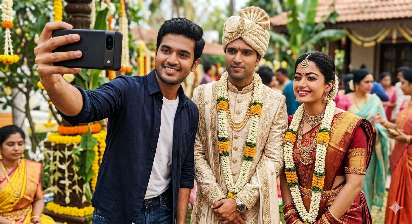 Rashmika Mandanna Wedding Ai Photo Editing Prompt  - AI Generated Image