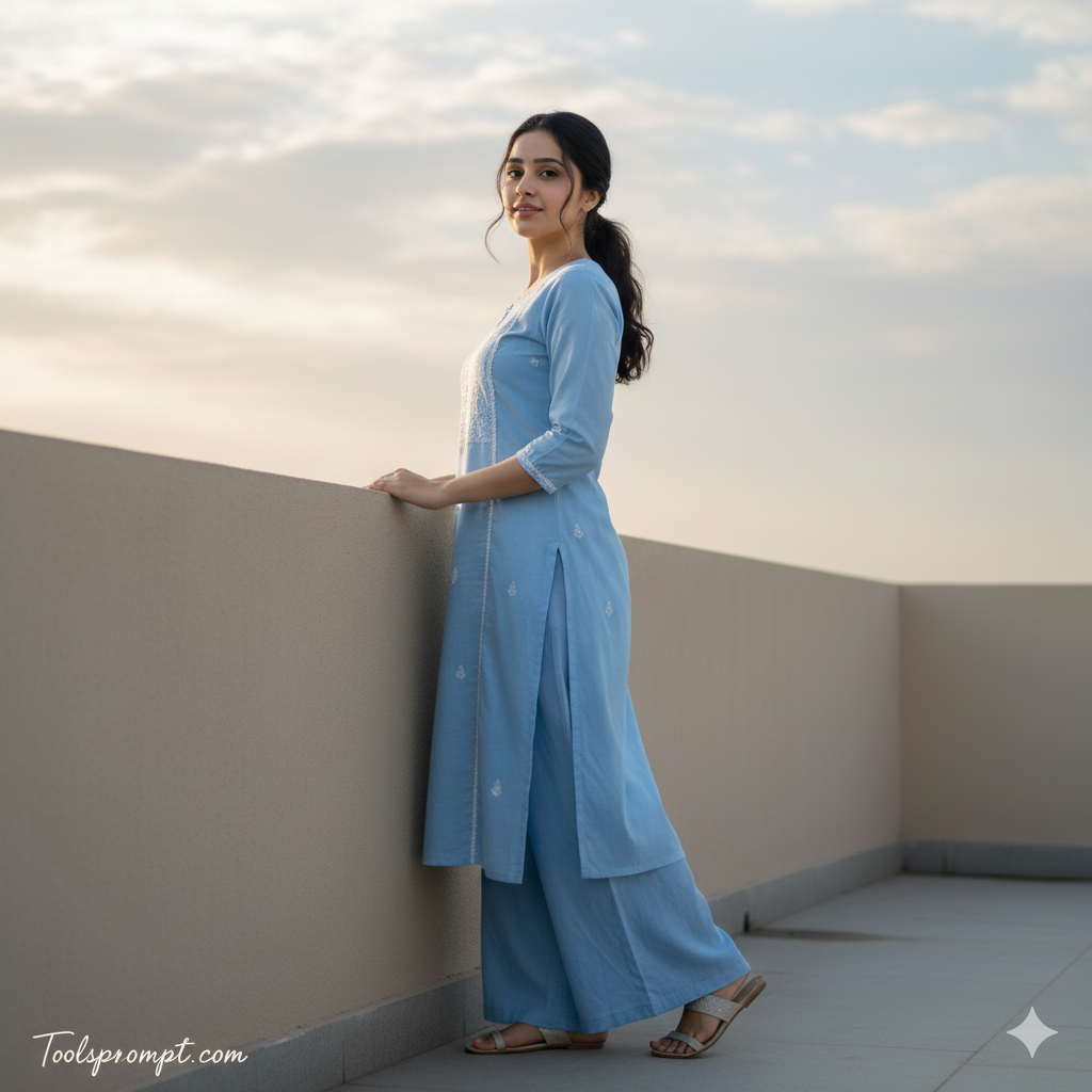 Gemini Prompt Kurti Trending AI Photo Editing Prompt For Girls in Kurti - AI Generated Image