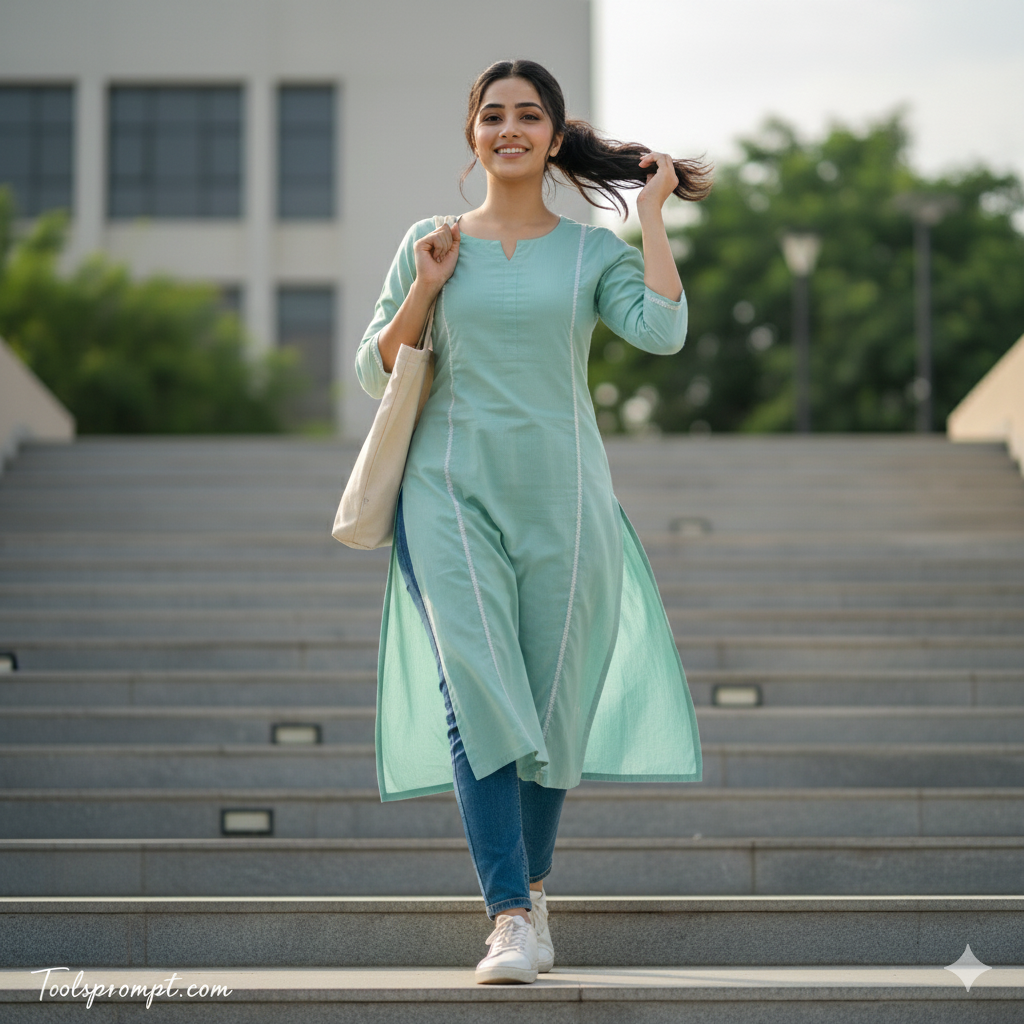 Best Kurti Ai Prompt For Girls  - AI Generated Image