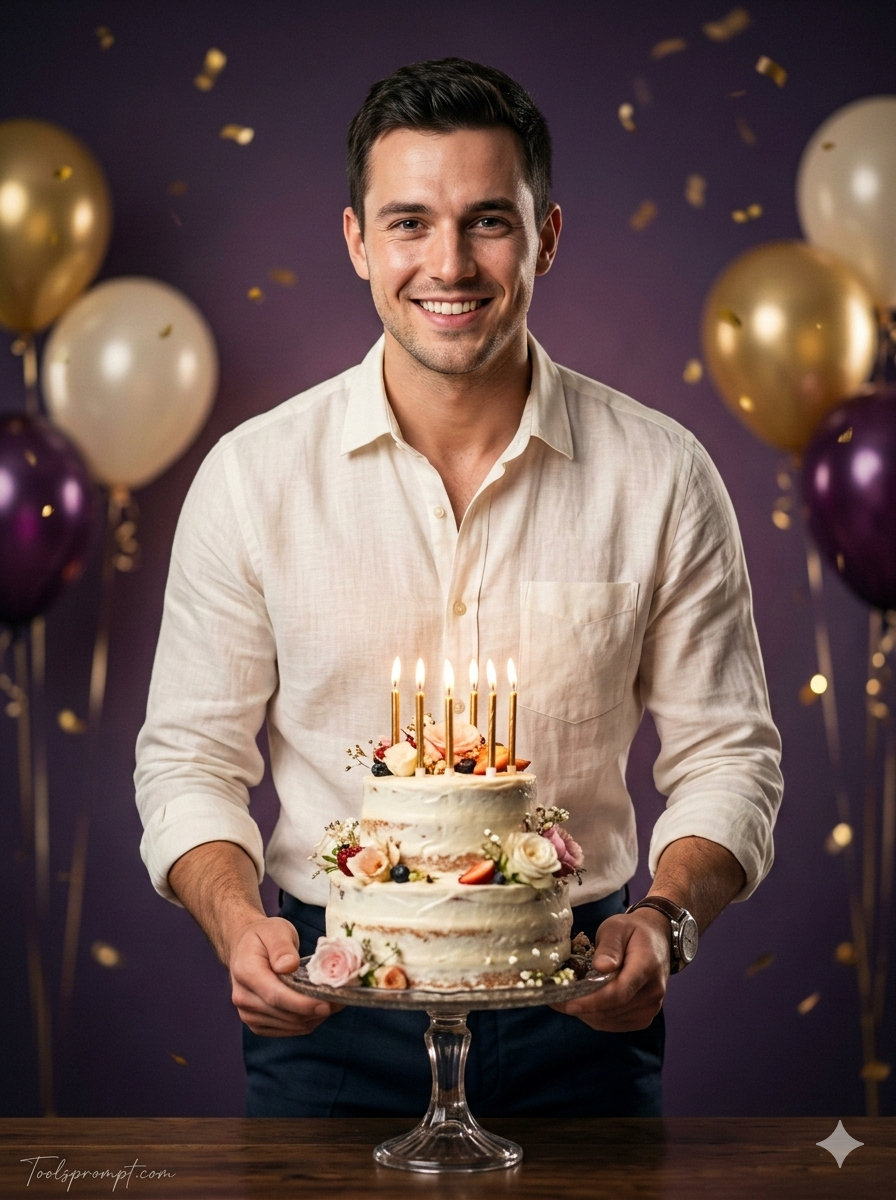 Happy Birthday Ai Photo Editing Prompt For Boys  - AI Generated Image