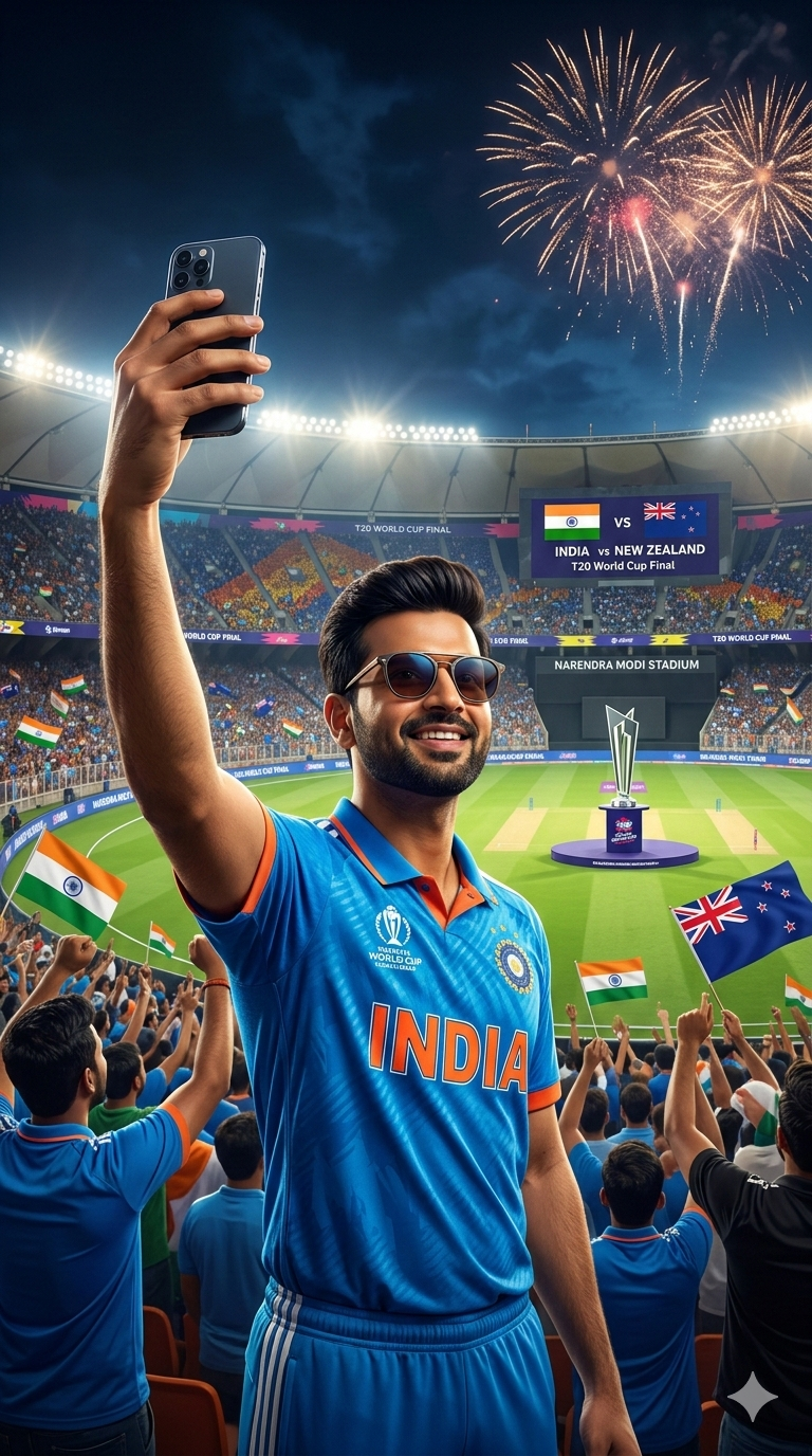 Wining T20 WorldCup Ai Photo Editing Prompt - AI Generated Image