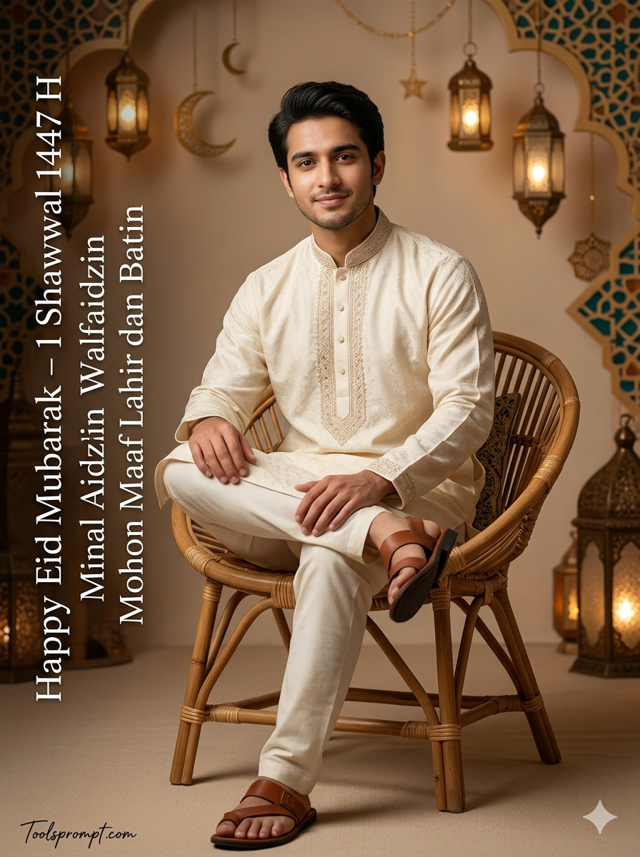 Happy Eid Mubarak Ai Photo Editing Prompt  - AI Generated Image
