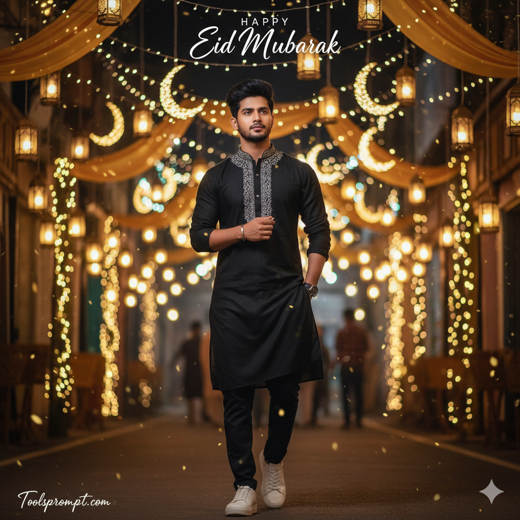 Ramzan Eid Mubark AI Photo Editing Prompt  - AI Generated Image