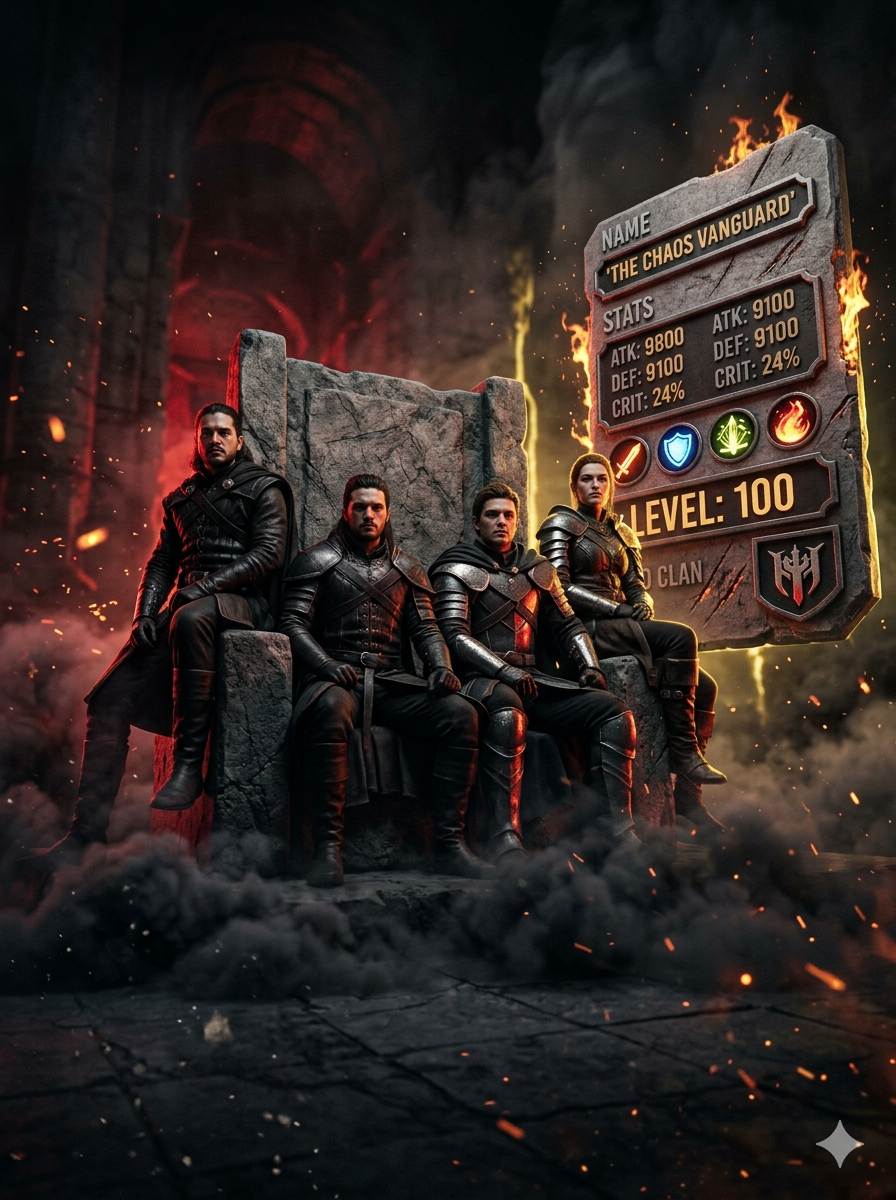 Free-Fire Friends Group Ai Photo Editing Prompt - AI Generated Image