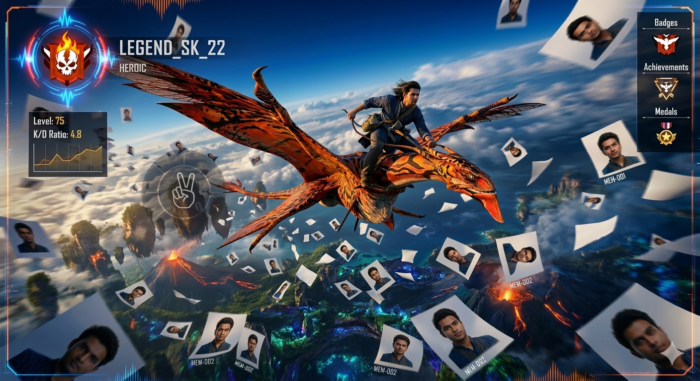 Best Free Fire Avatar Ai Photo Editing Prompt - AI Generated Image