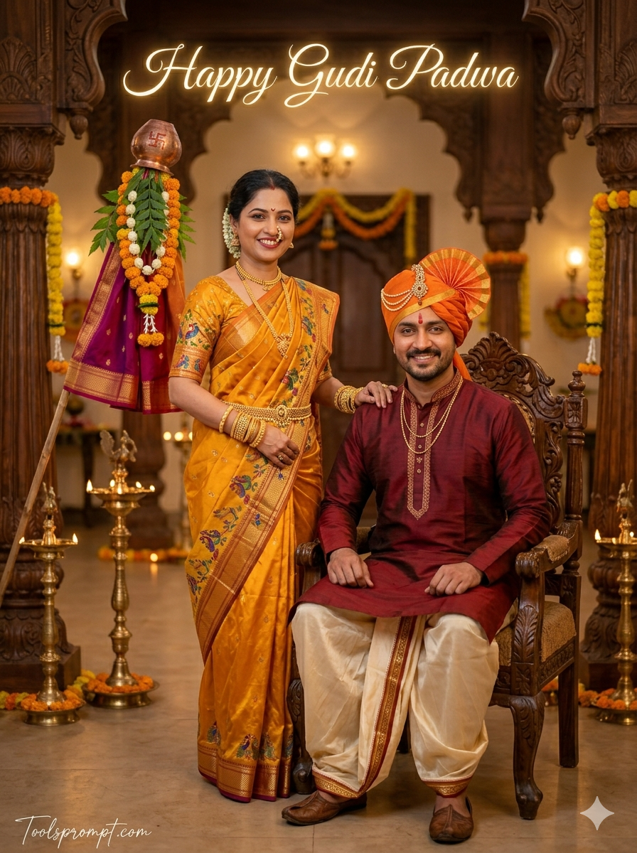 Viral Gudi Padwa Ai Photo Editing Prompt  - AI Generated Image