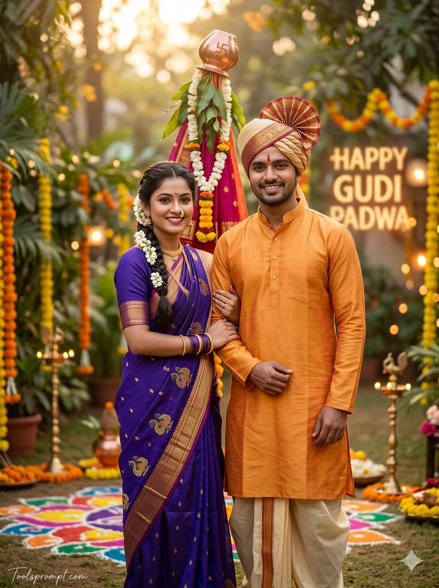 Trending Gudi Padwa Ai Photo Editing Prompt Create On Chatgpt - AI Generated Image