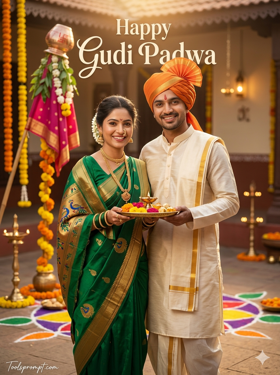 Prompt Seen GudiPadwa Ai Photo Editing Prompt - AI Generated Image