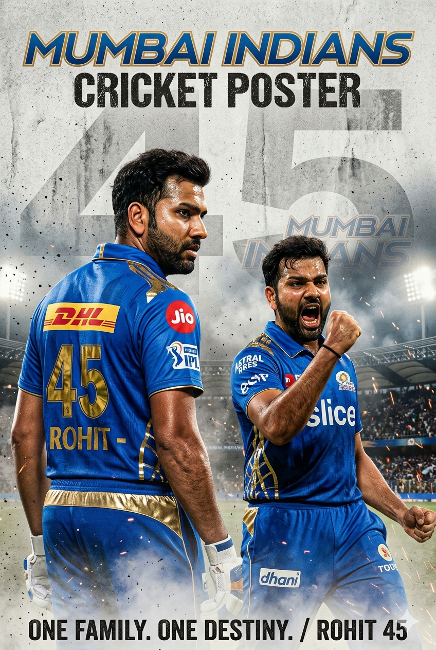 Viral Ai Photo Editing Prompt Transform Your Ordinay Photo To Double Pose IPL Banner - AI Generated Image