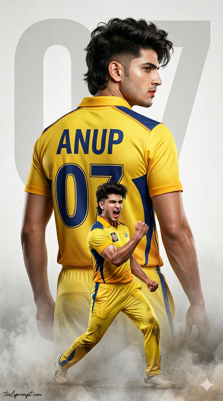 Cricket Viral Ai Photo Editing Prompt - AI Generated Image