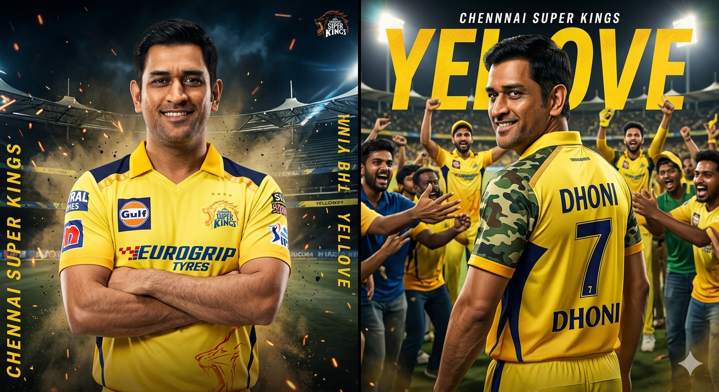 MS Dhoni Ai Photo Editing Prompt - AI Generated Image