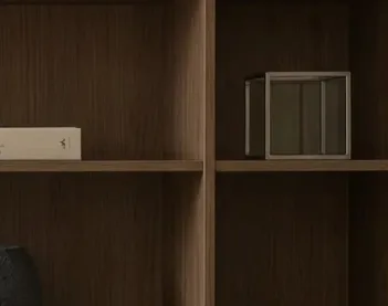 딥 월넛 수납 디테일