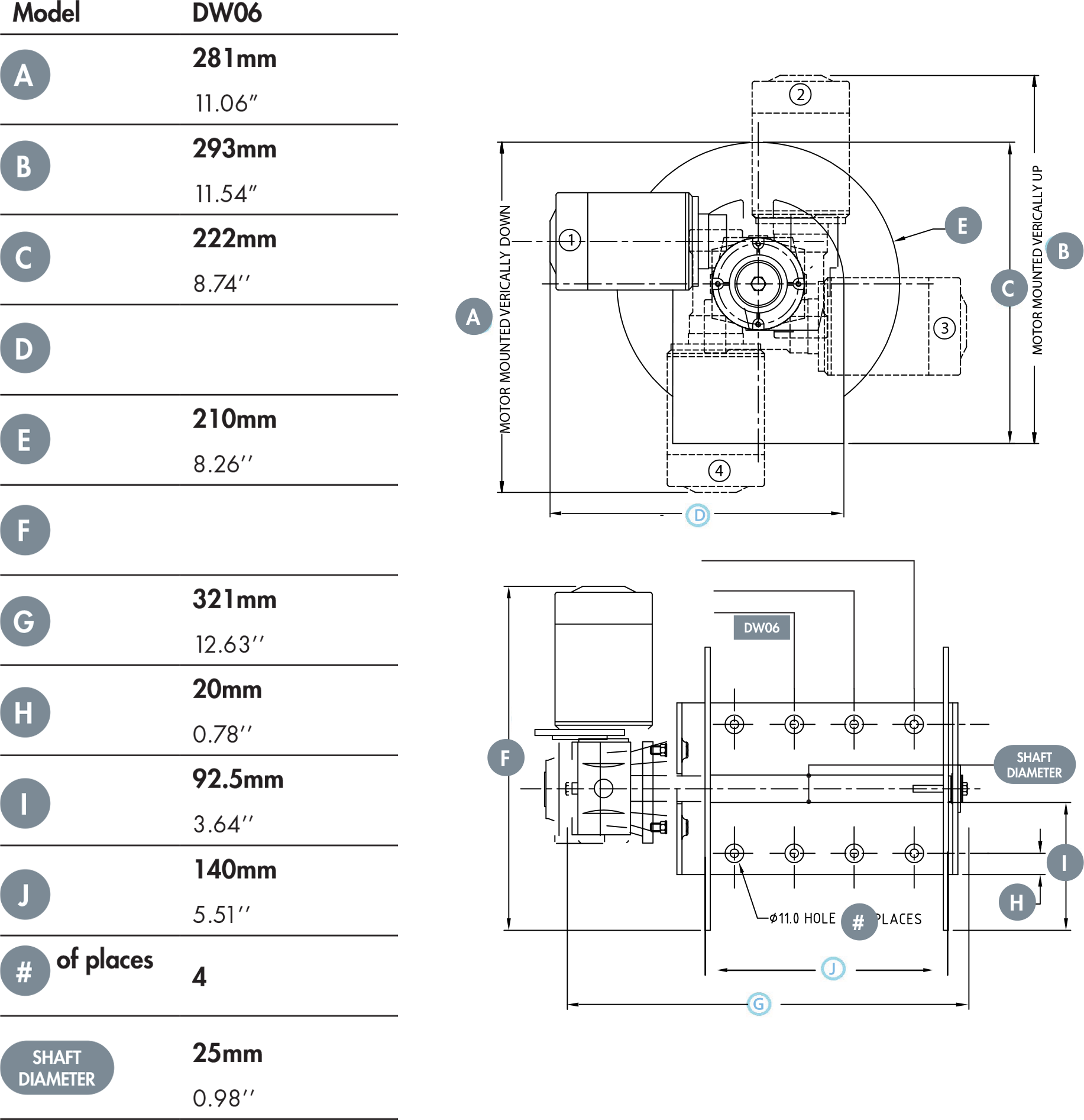 DW06 Technical Dimensions Drawing