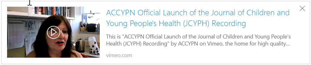 ACCYPN Journal Launch Recording