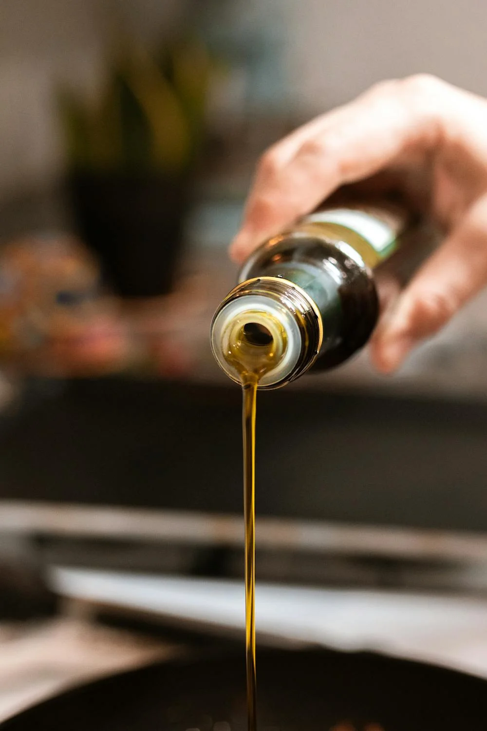 pouring of oil