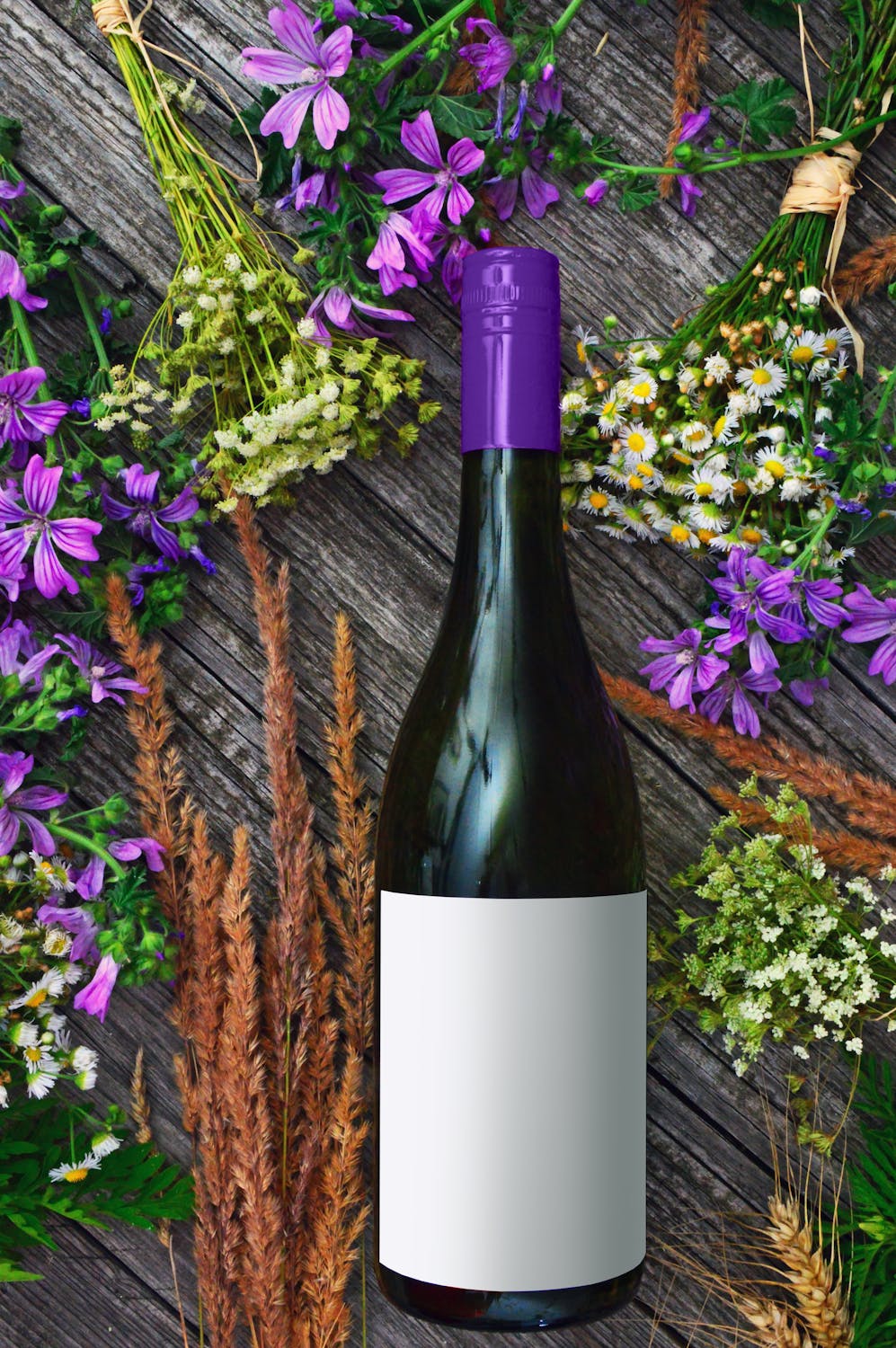 unlabeled wine