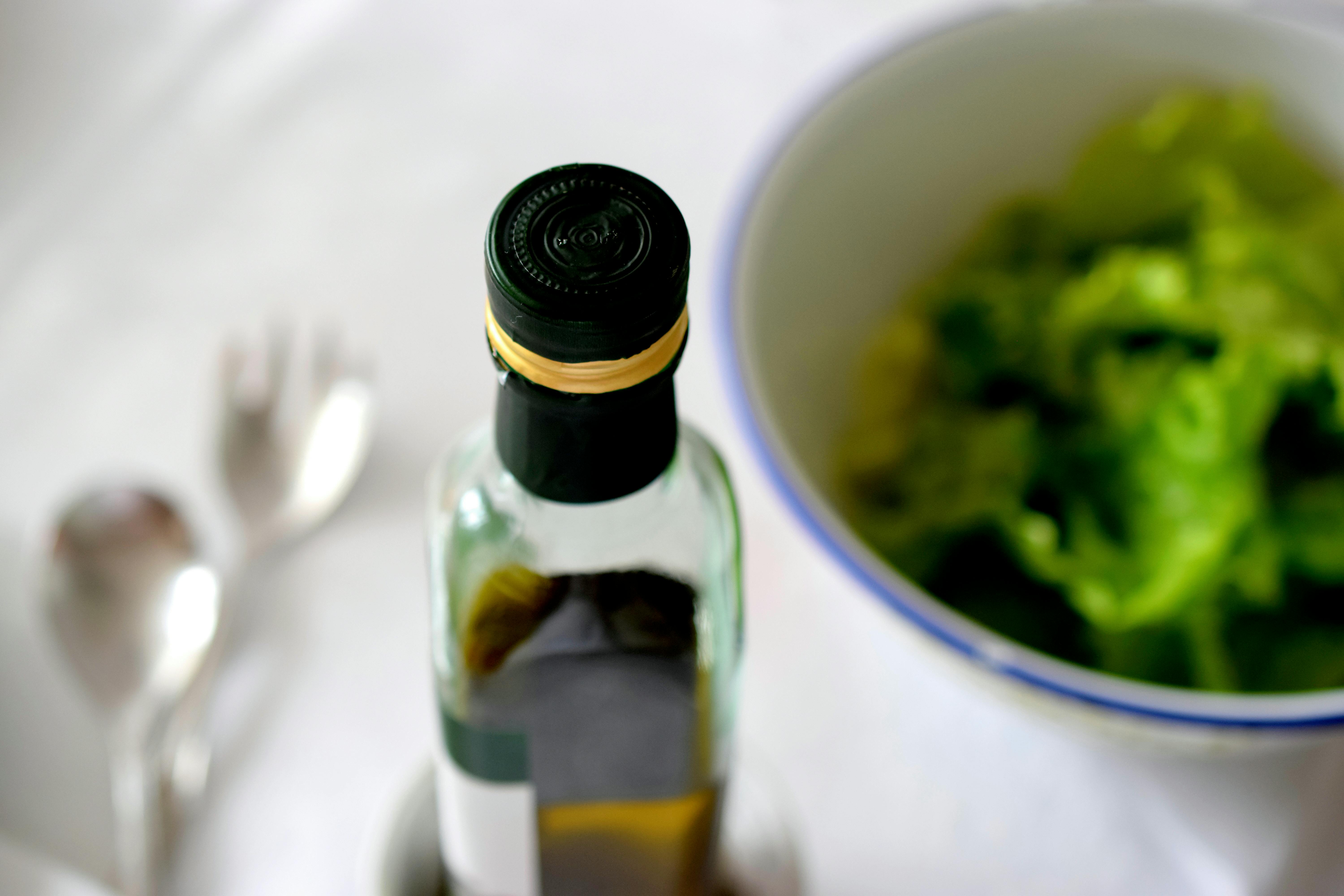 Olive oil bottle with tight seal