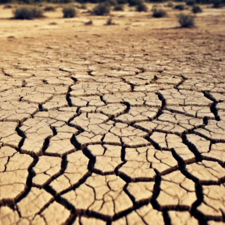 dried soil in a harvest