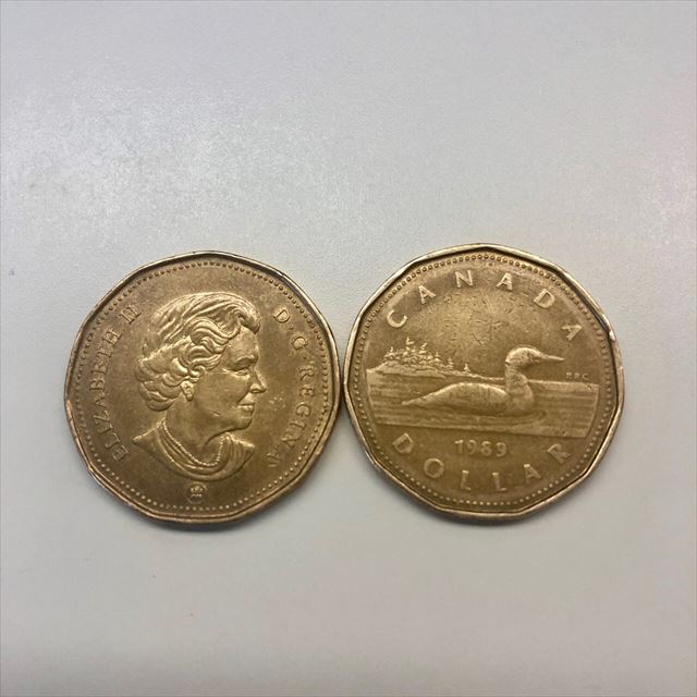 カナダ　1ドル硬貨1987年