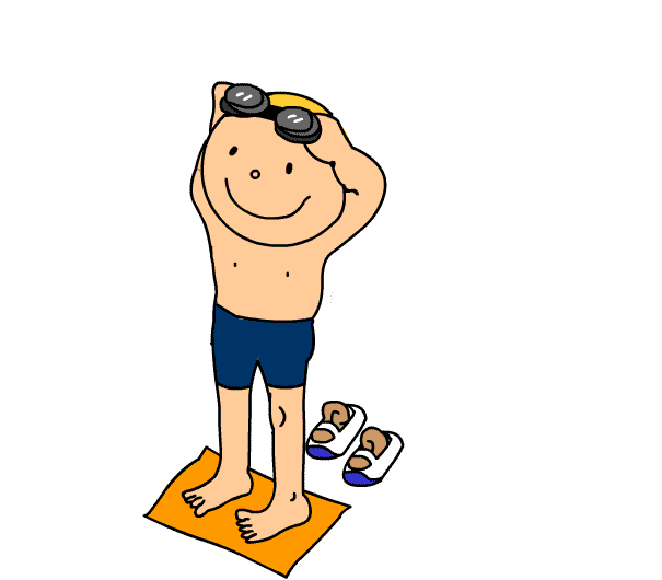 Tossランド イラストカードで学ぶ 水着に着替えよう 男の子編