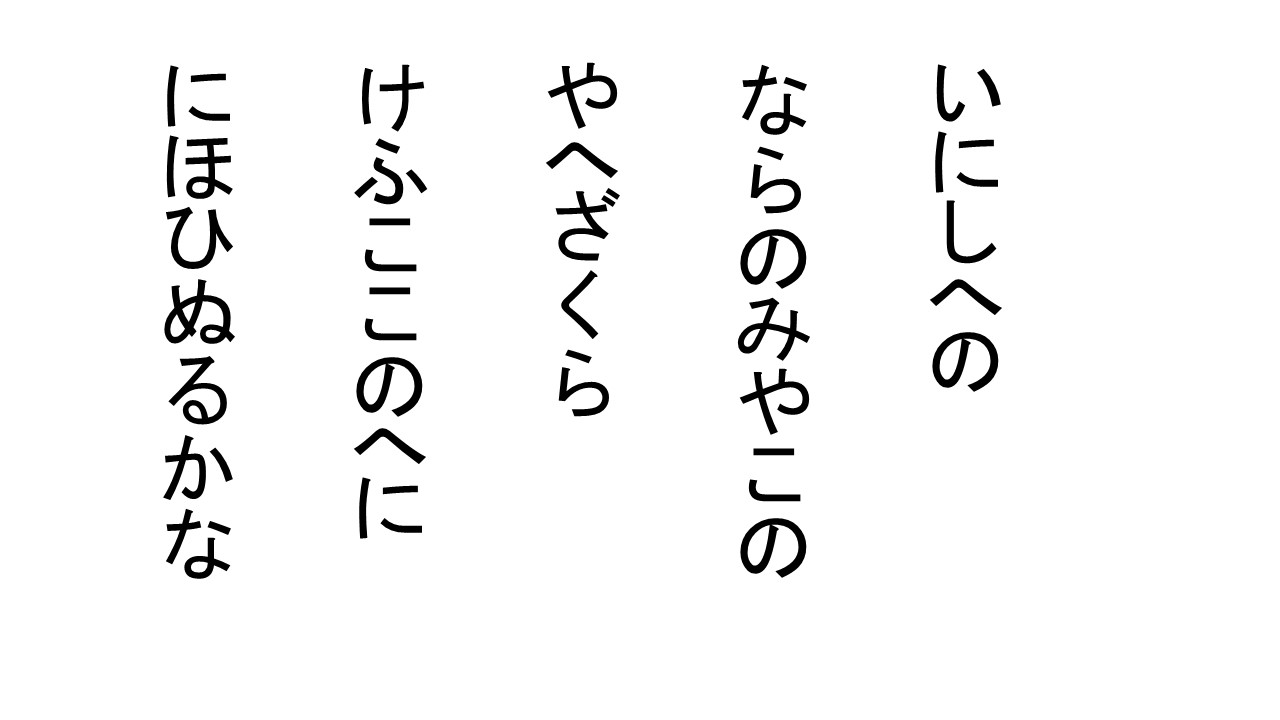 百人一首61番「いにしへの」の授業（コンテンツ・指導案つき