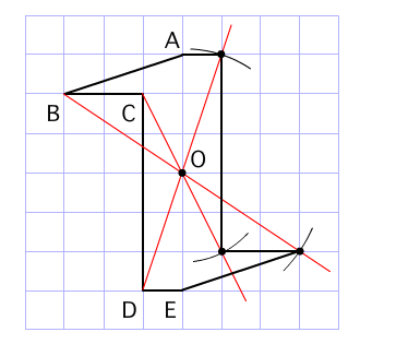 Tossランド 点対称な図形 作図