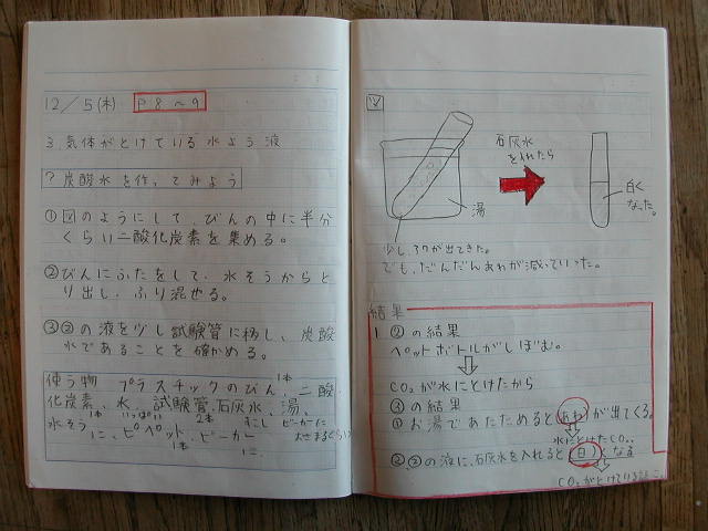 Tossランド ６年 水溶液の性質 二酸化炭素が水にとけた