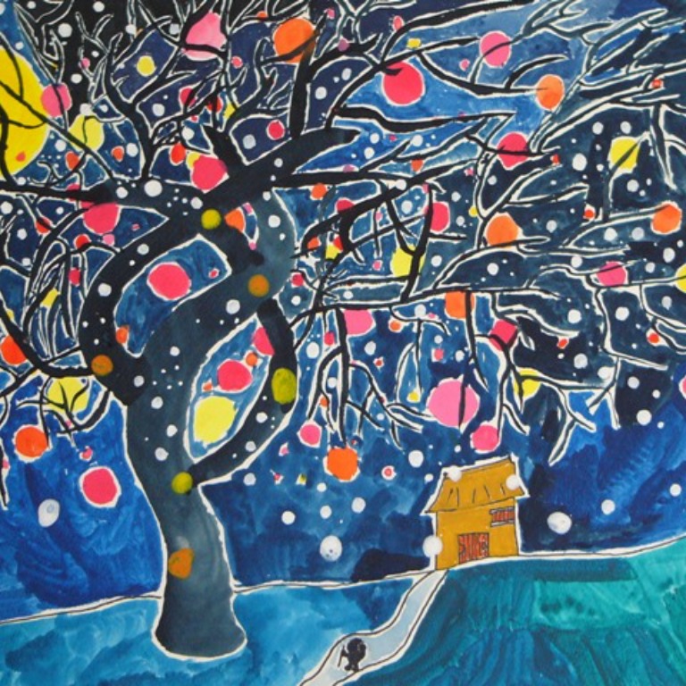 子ども絵画館5・酒井式シナリオ「モチモチの木（絵の具バージョン