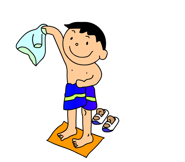 Tossランド イラストカードで学ぶ 水着に着替えよう 男の子編