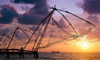 Sunsetoverchinesefishingnetsincochindreamstime25104523