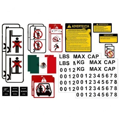DECAL-KIT-SPANISH UNIVERSAL DECAL KIT (SPANISH)