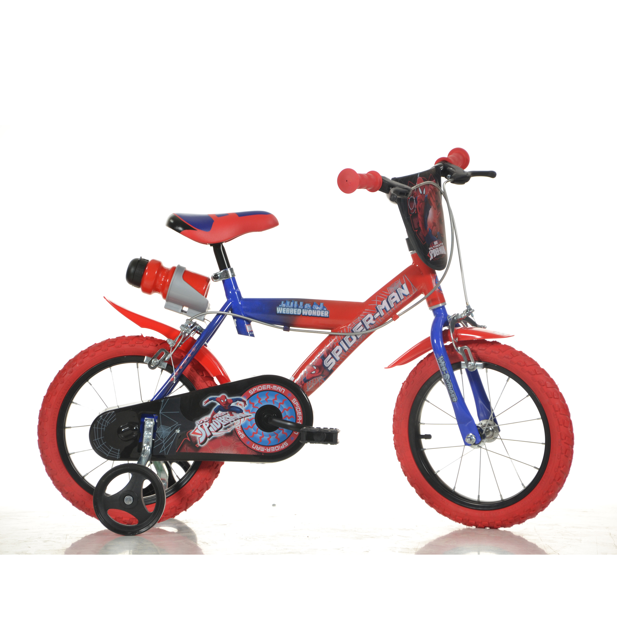 Bicicletta 16 Pollici Spiderman da Bambino Rotelle Bici Mountain Bike per  Bimbo