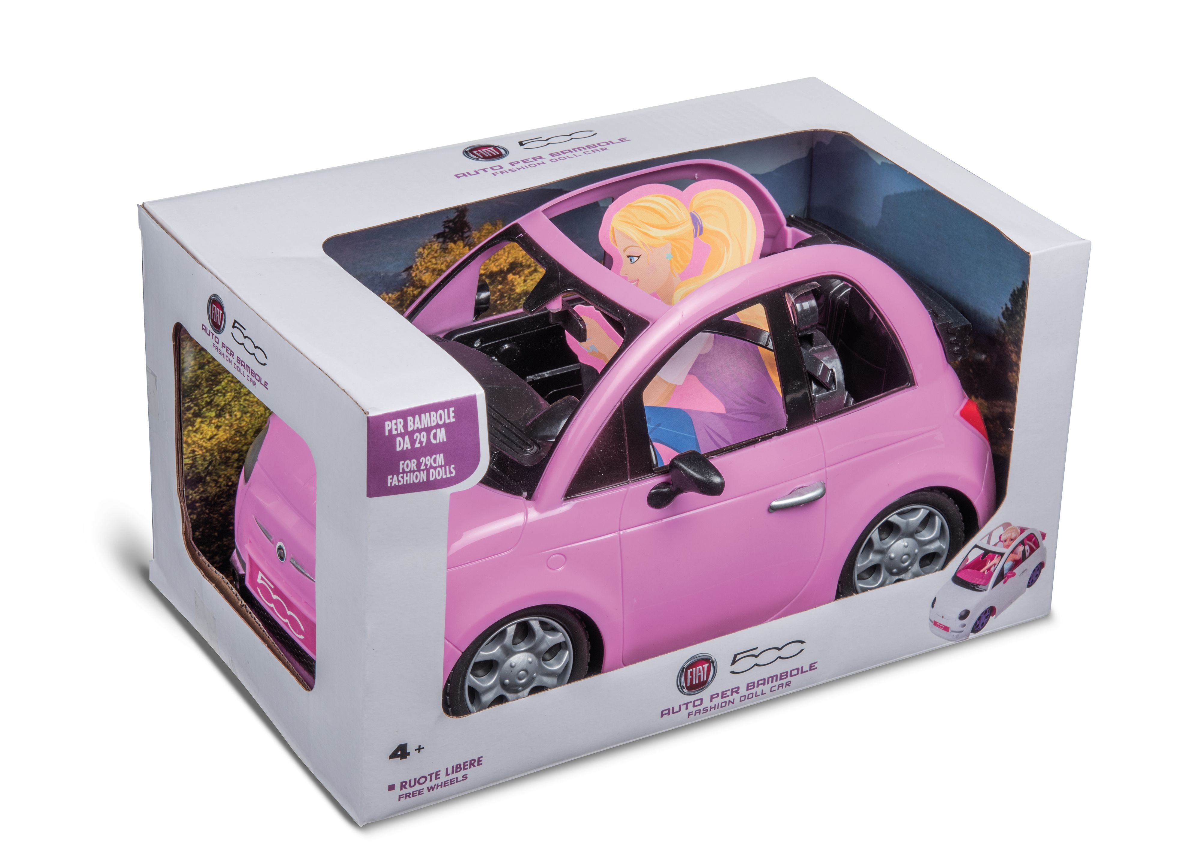 fiat 500 rosa barbie