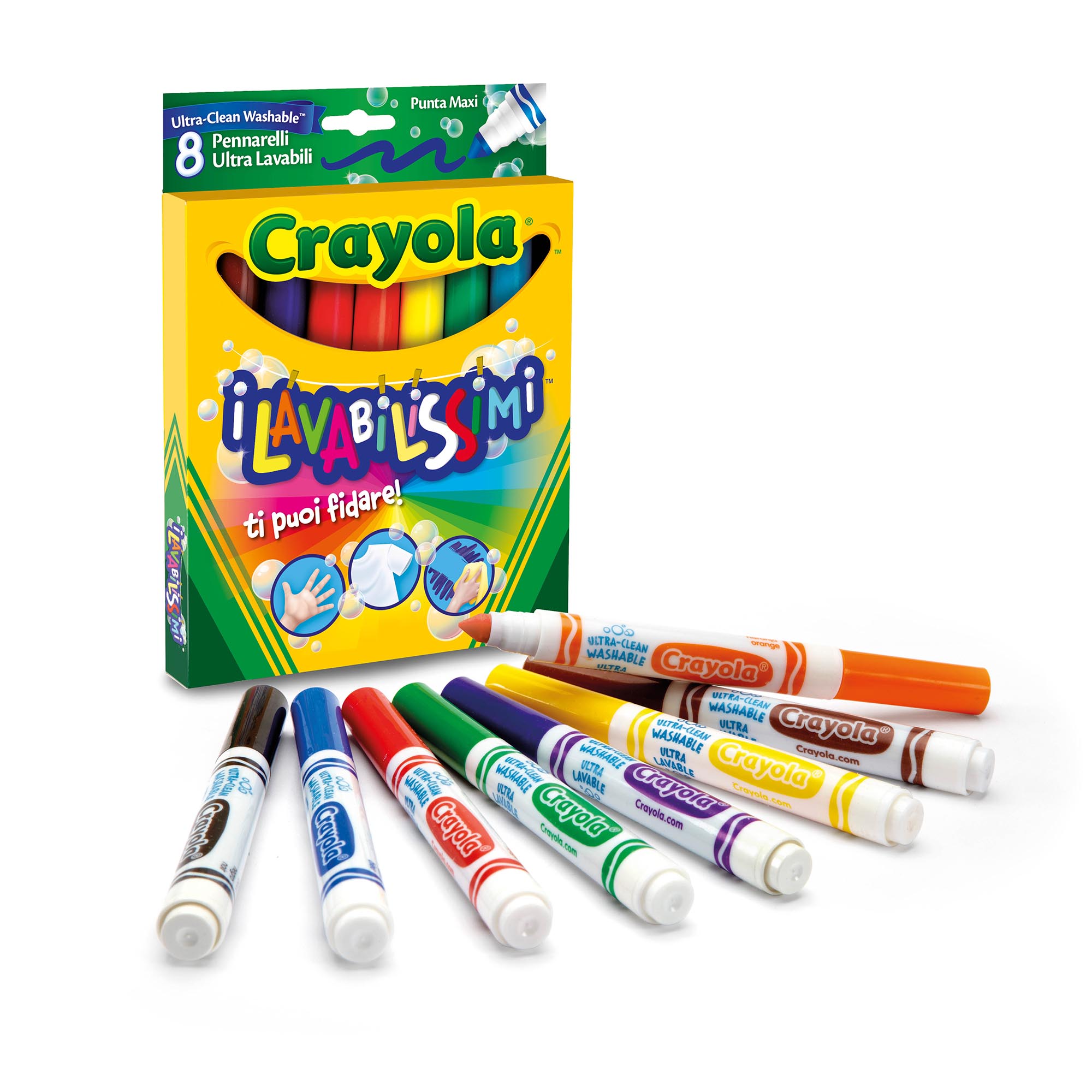 Crayola Crayola-I Lavabilissimi Pennarelli Ultra-Lavabili Punta Maxi Colori Tro 