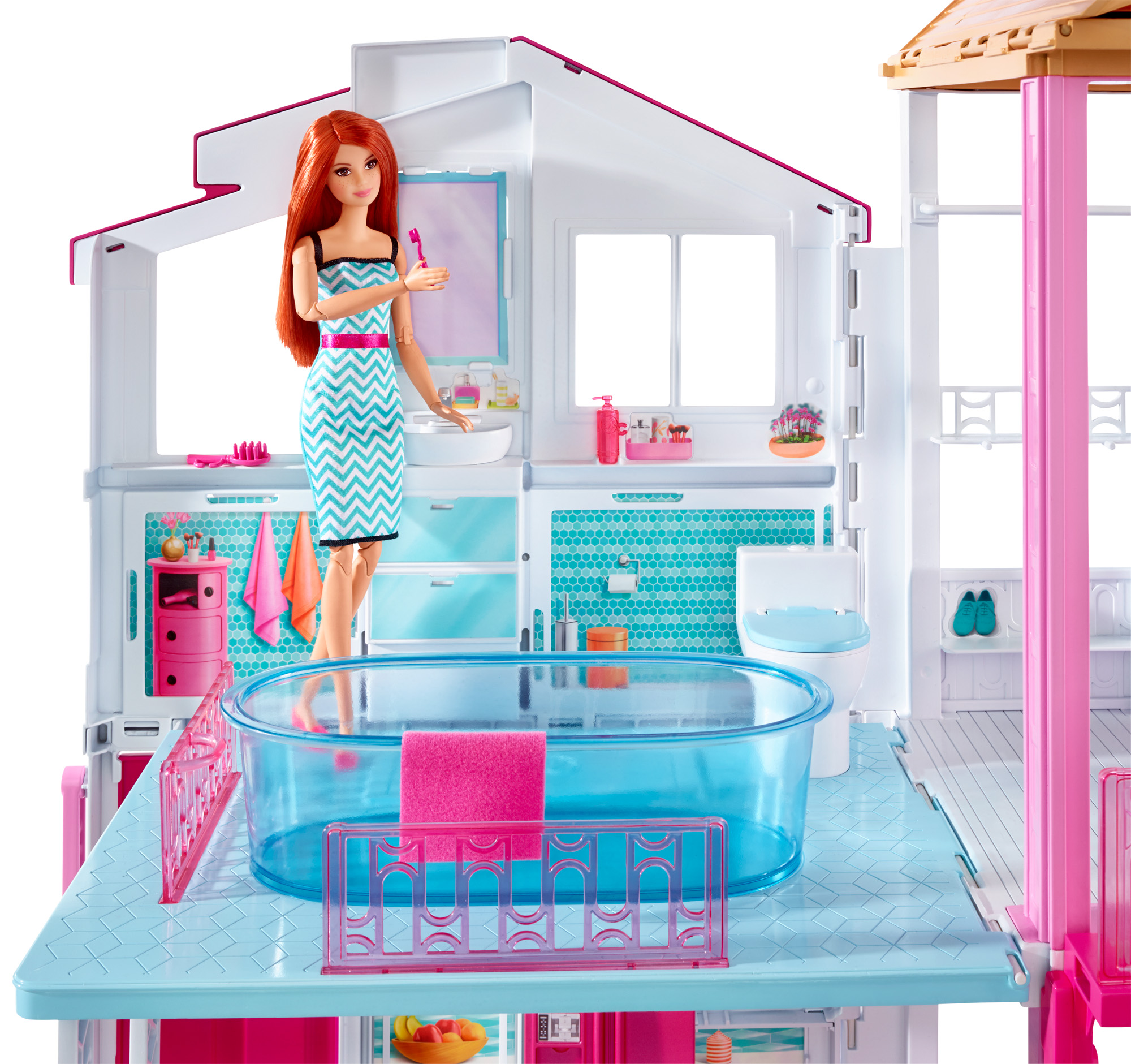 barbie casa di malibu con 4 stanze