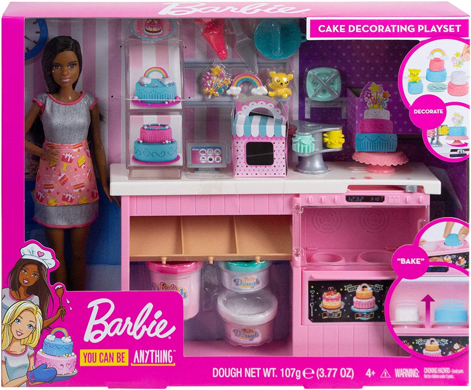 Giocattolo per Bambini 4+ Anni Isola per Cucinare Marca: BarbieBarbie La Pasticceria Playset con Bambola Bionda Forno e Accessori 