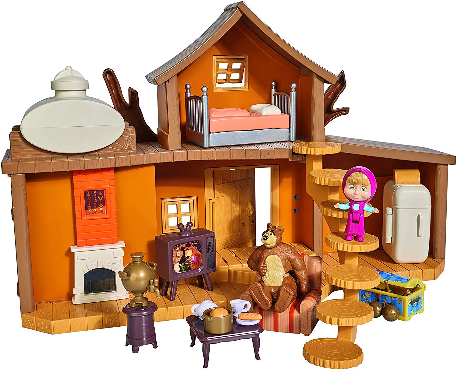 Casa Grande Di Masha E L Orso Con Personaggi 35 X 22 X 11 Cm Toys Center