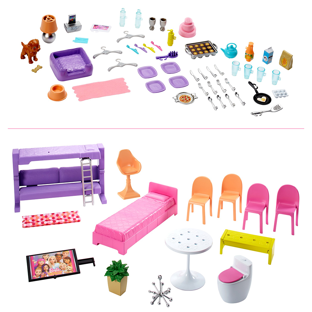 Barbie Casa Dei Sogni Per Bambole Con Ascensore Per Disabili 3 Piani Piscina Scivolo E 70 Accessori Toys Center