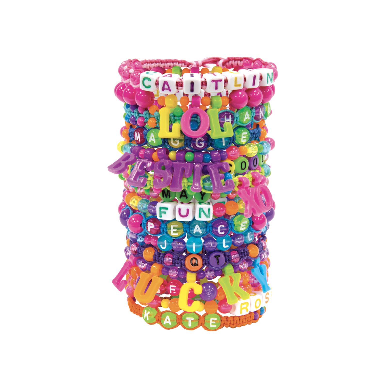 Toruiwa 200 x Perline Lettere Alfabeto Acrilico 7 mm Fabbricazione di bracciali collane Gioielli per Bambini 