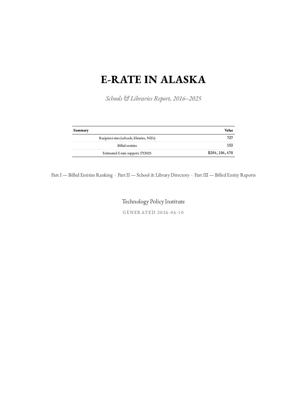 Alaska report cover